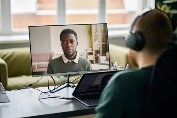 Man attending online mediation Driffield MIAMS session